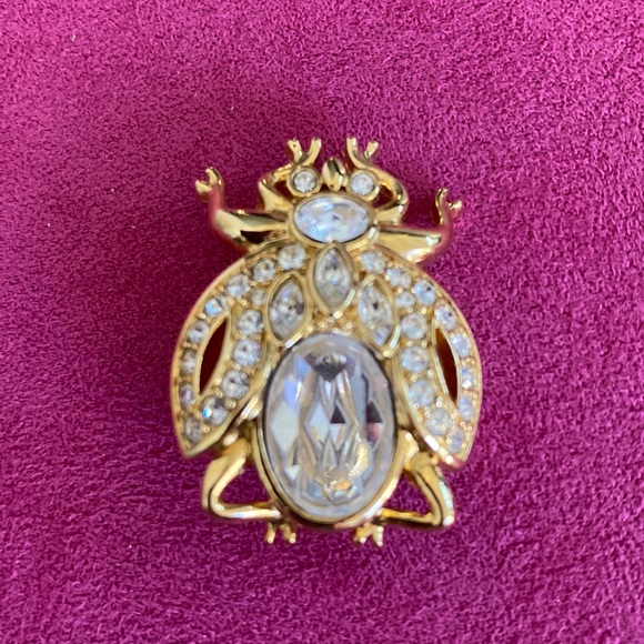 Swarovski Jewelry - Susan Caplan Vintage Beetle Brooch Rare